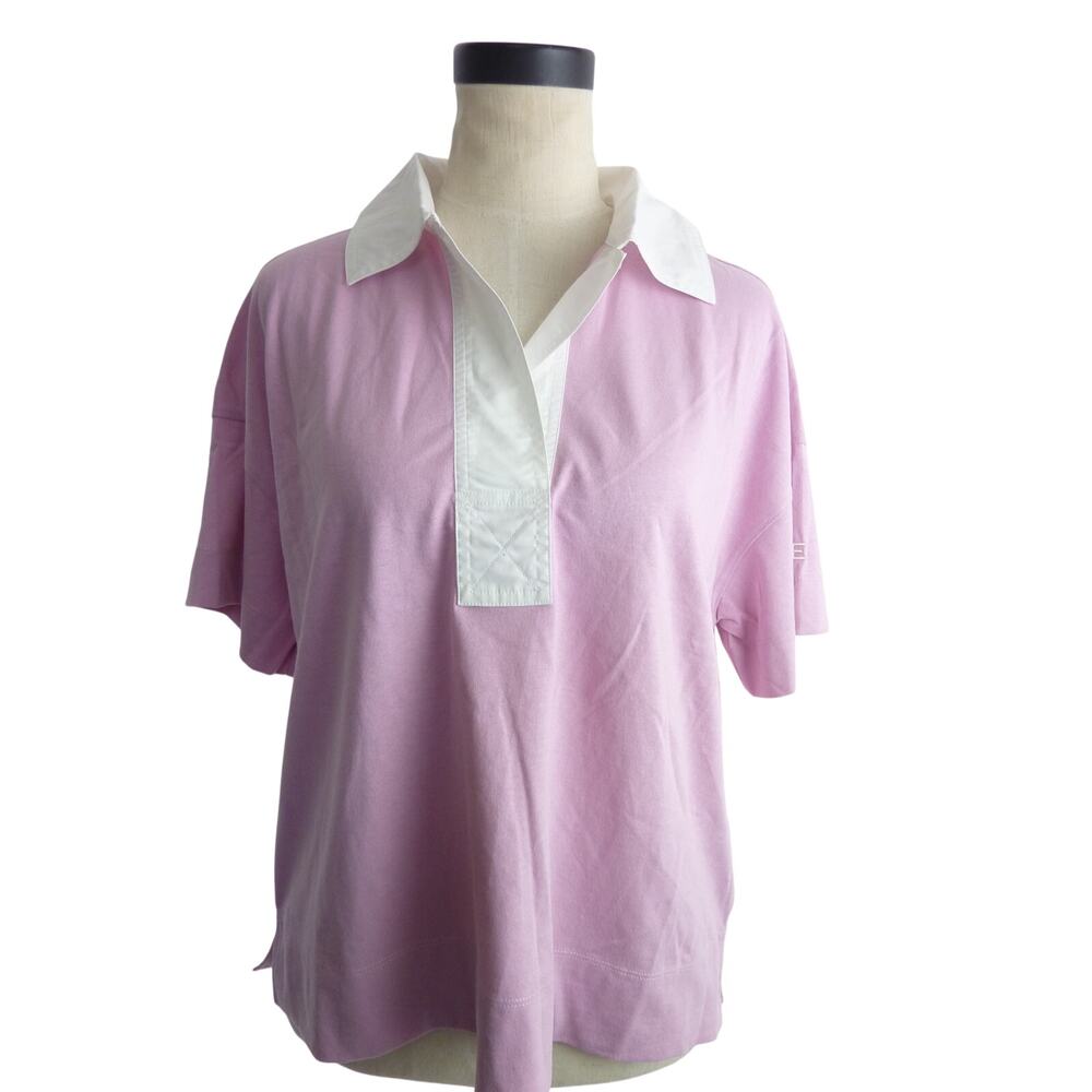 NWT Everlane Cotton Polo Mauve Purple Size S Short Sleeve Collar Shirt Top